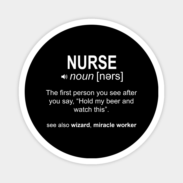 Nurse Definition Magnet by Printadorable